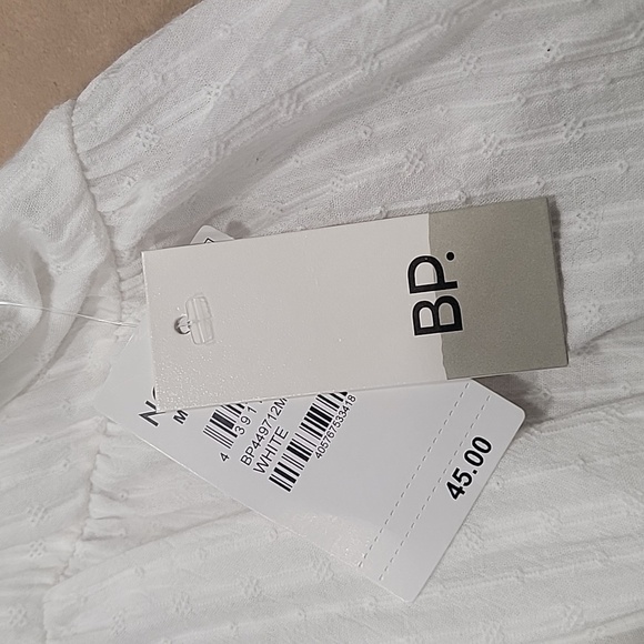 Bp Peasant Blouse, High Waist, Balloon Sleeve, Semi-Sheer, Size M, NEW with Tag - Picture 5 of 10